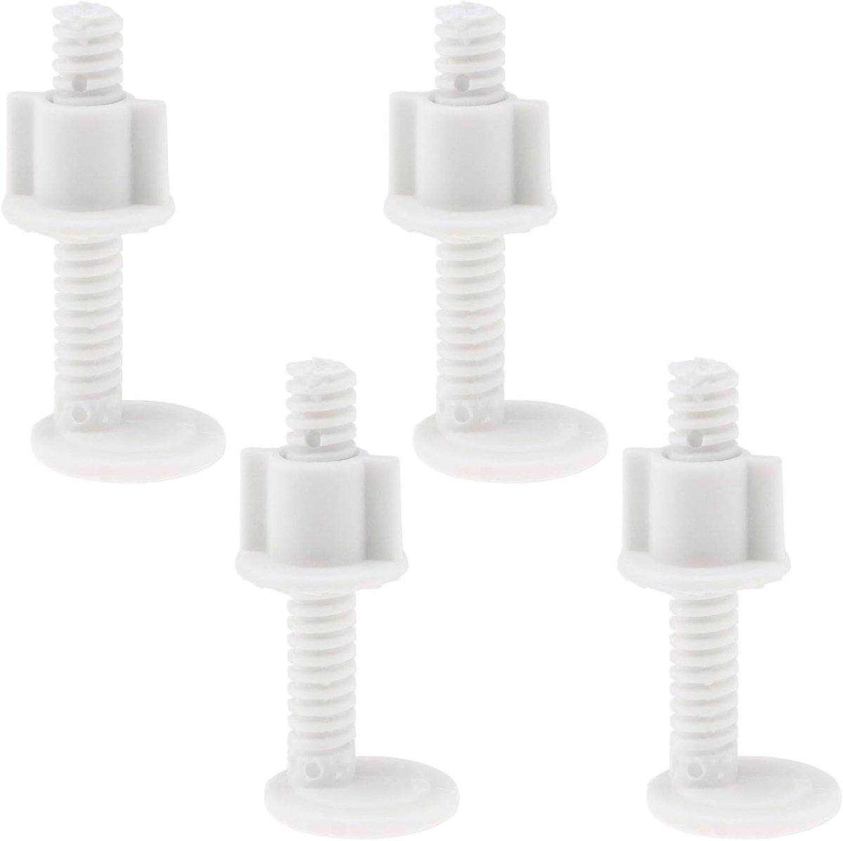 4 Paar Toiletbril Reparatie Schroeven Kits Toilet Deksel Schroef Plastic Toilet Cover Scharnier Bolt Wit Toilet Seat Reparatie Fitting Voor Toilet Seat Reparatie