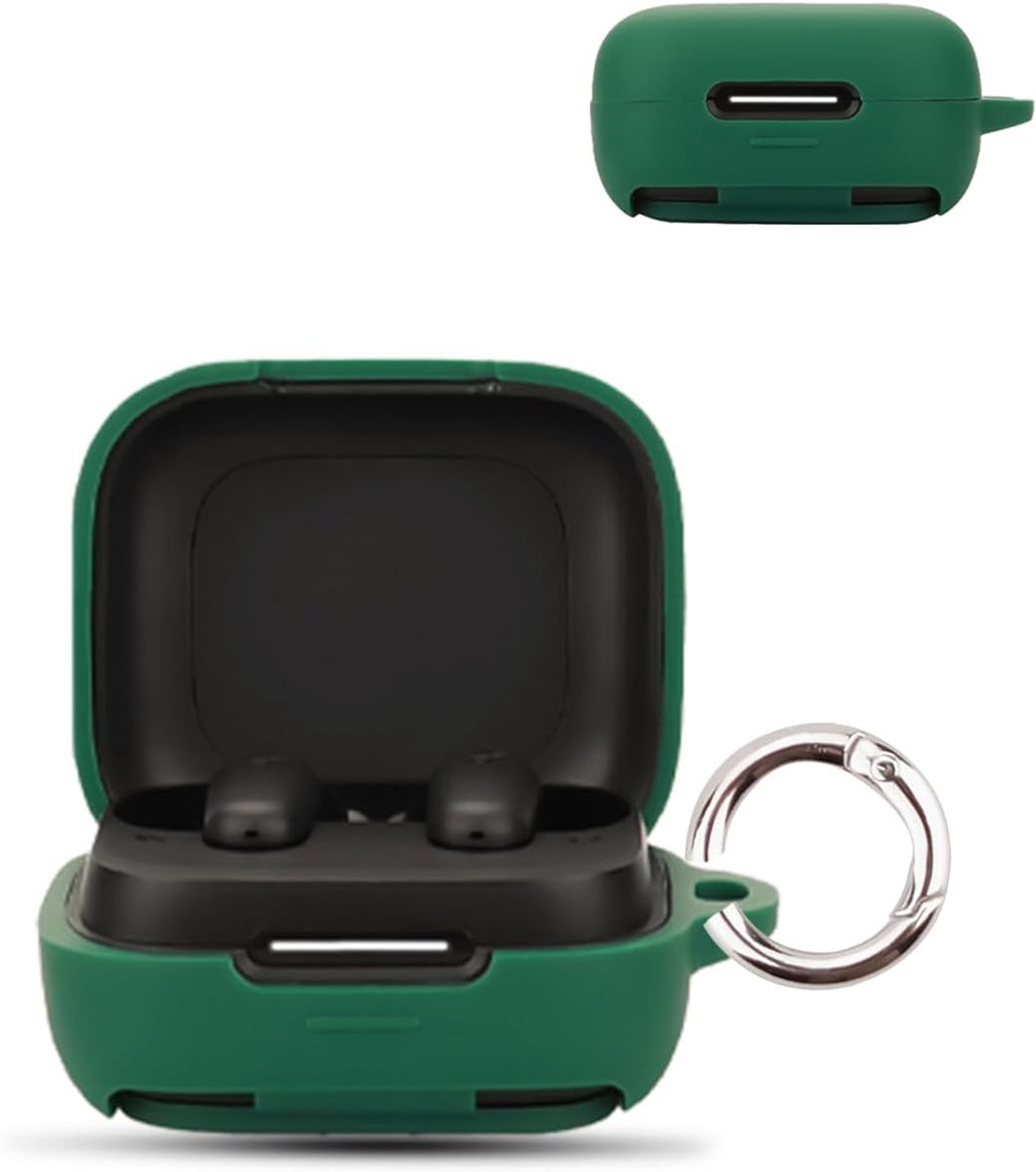 voor Anker, Soundcore P30i Wireless Headphones, daunke zachte siliconen beschermhoes, huidvriendelijk etui met karabijnhaak, volledige bescherming, groen