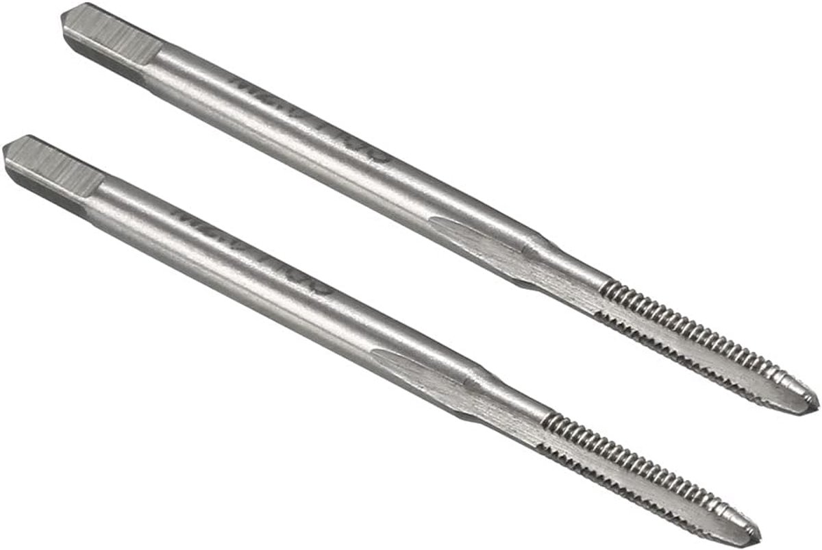 sourcing map 2 stuks schroefdraadboor M2 x 0,4 mm buisdraadsnijder HSS insnijschroefdraadboor metrische machine-schroefdraadboor voor elektrische boor, frees, industriële reparatie