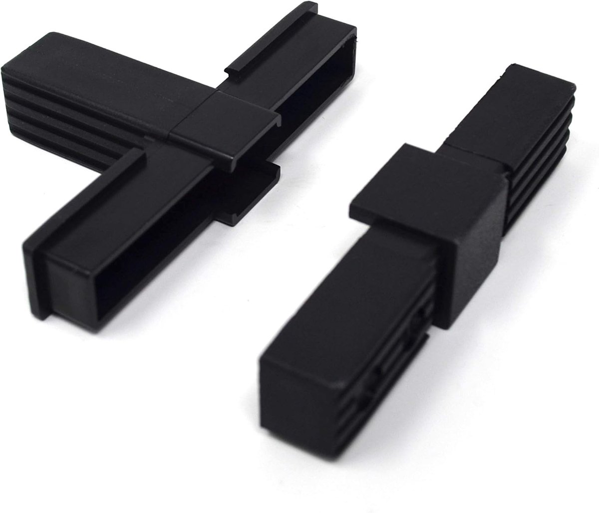5x connector T-stuk voor vierkante buizen buisconnectoren 20 x 20 x 1,5 mm
