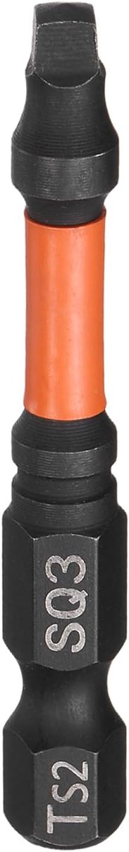 Vierkante schroevendraaierbits 1/4 inch zeskantschacht SQ3 magneetkop 2 inch lengte S2 staal schroevendraaier boorbit voor reparatiewerkzaamheden elektrische schroevendraaier