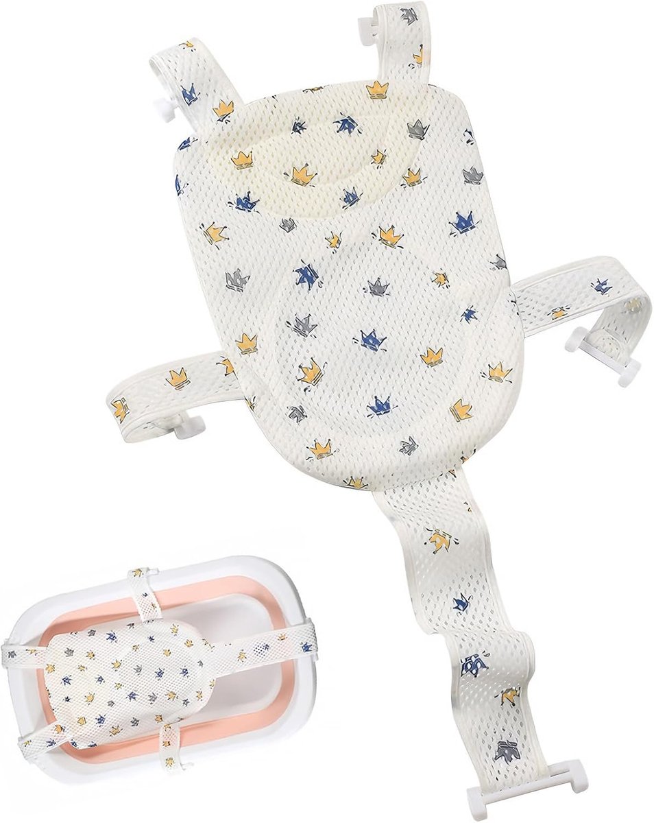 Badmat voor baby's - zitje voor pasgeborenen - zacht netweefsel - antislip en sneldrogend - SnelShoppen