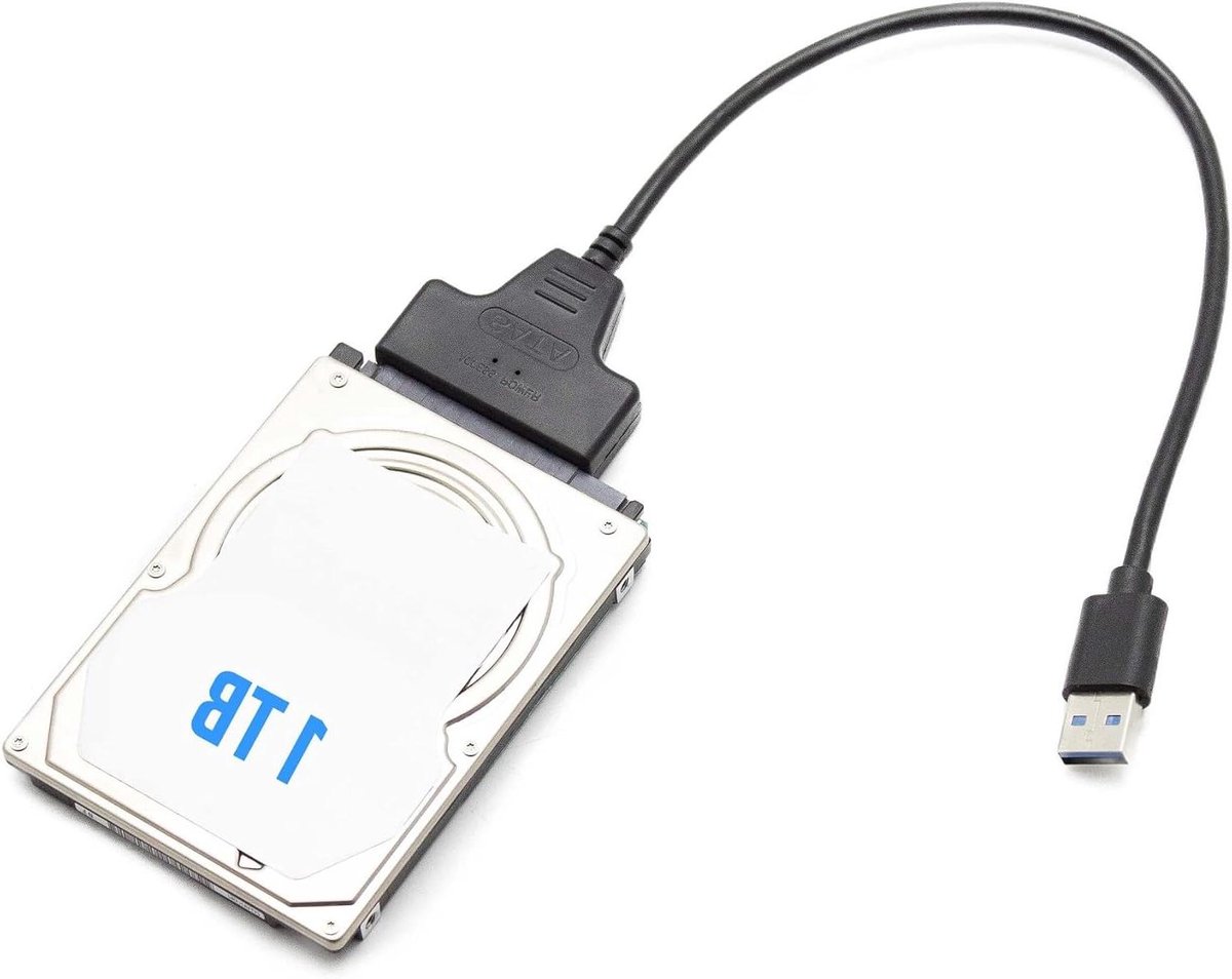 Externe harde schijf - Harde schijf converter - Bestanden Opslaan - Plug and Play - 1TB - Zwart