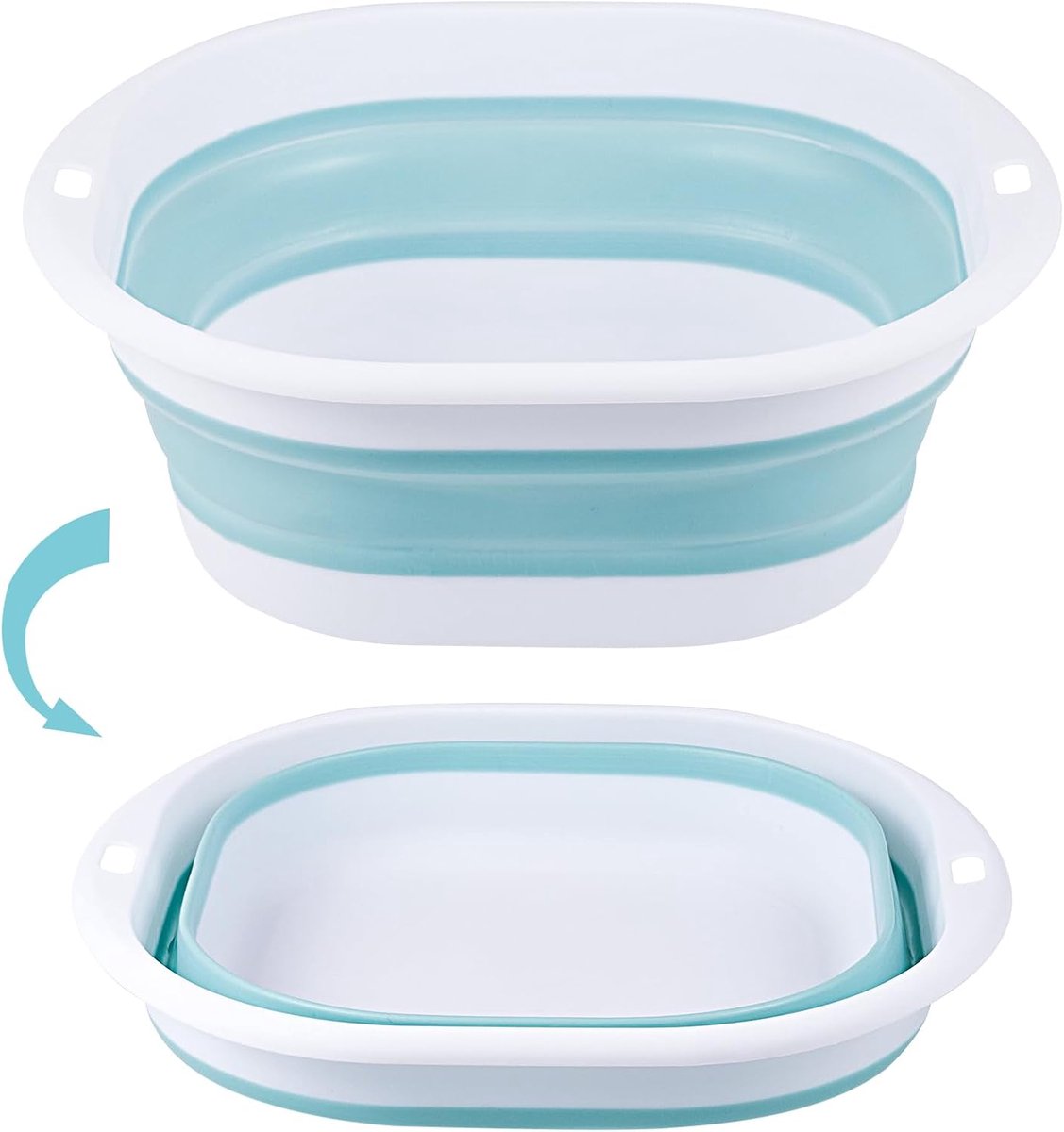 Vouwbare wasbak 2,7L - Blauw - Lichtgewicht en duurzaam - Ideaal voor camping en thuis - SnelShoppen