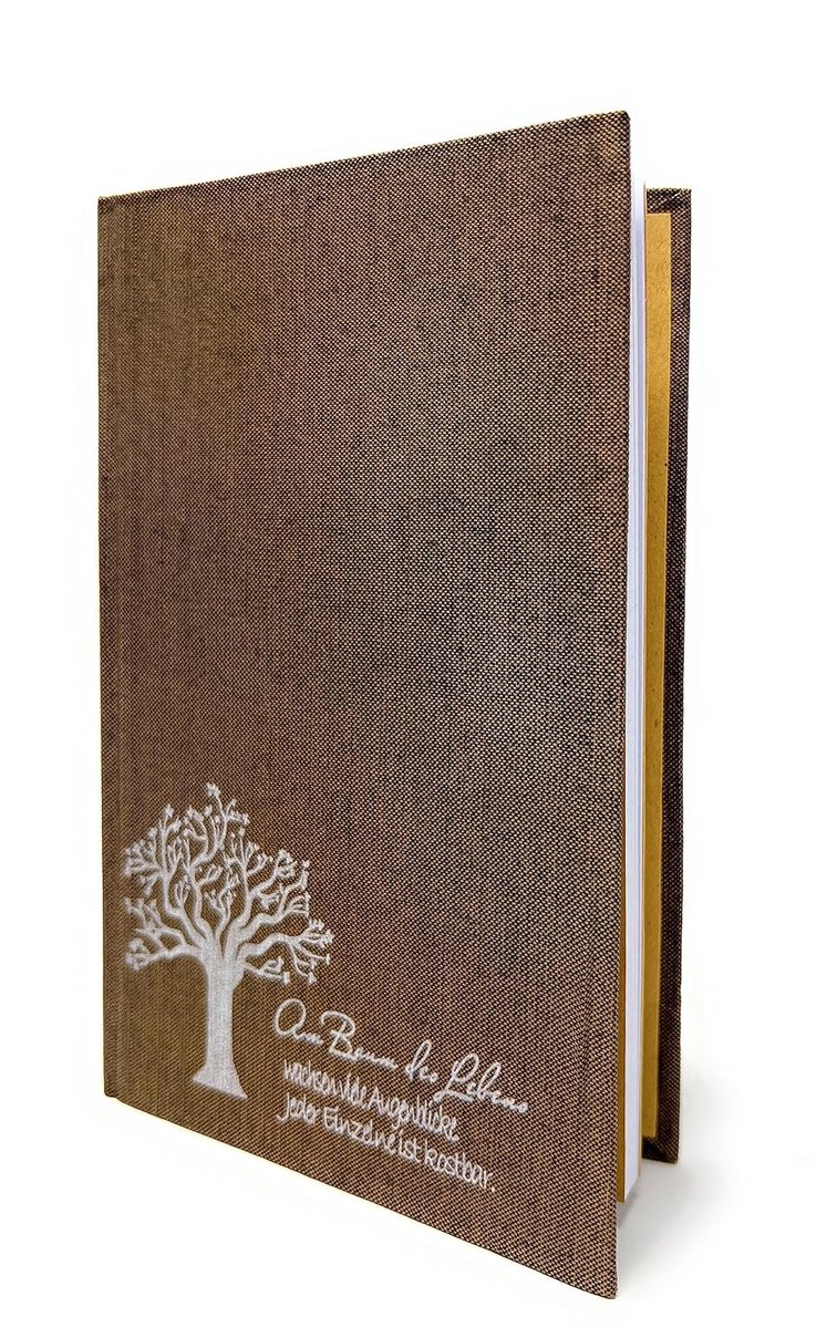 notebook a6 tree of life bruin - notitieboek - stijlvol ontwerp - perfect voor onderweg - SnelShoppen