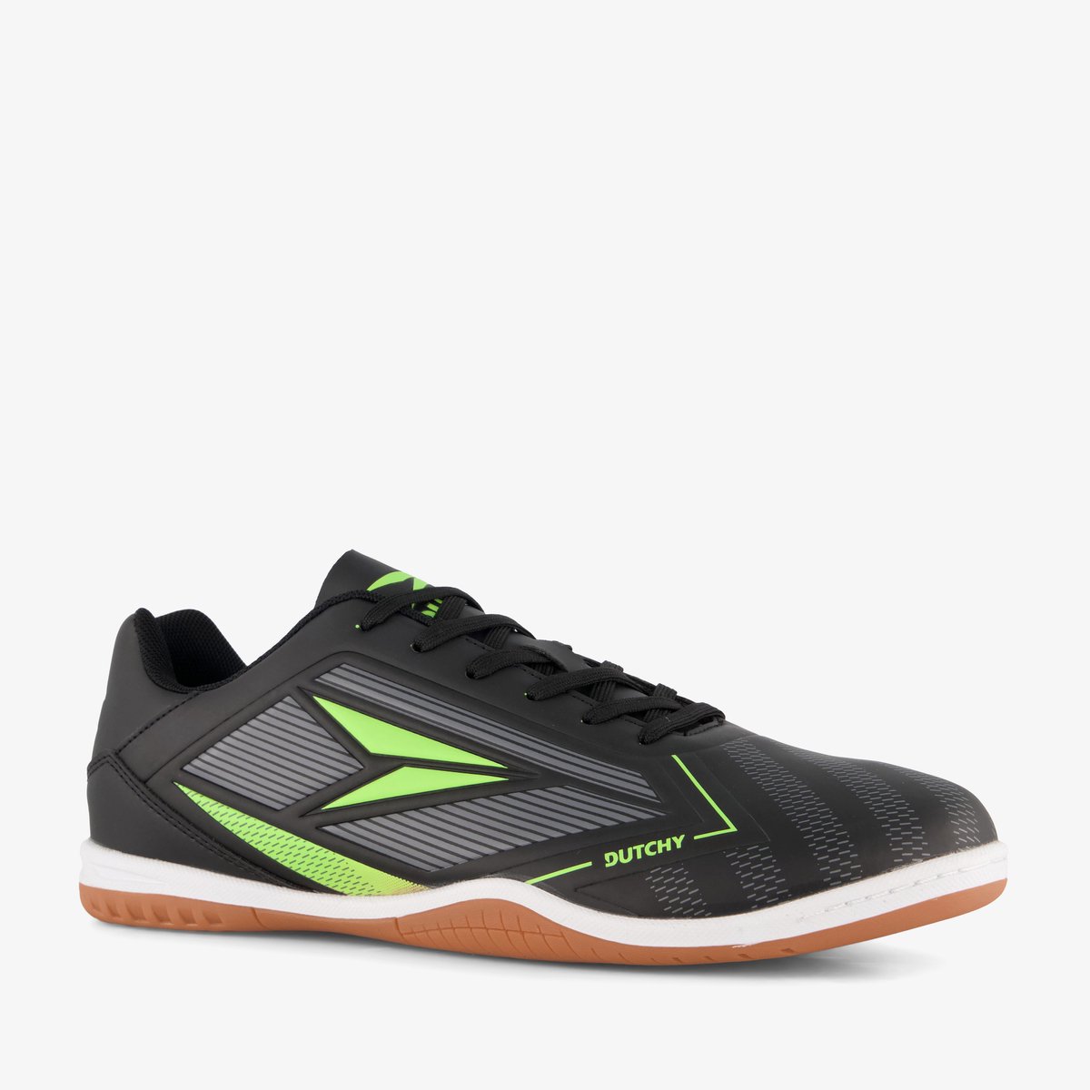 Dutchy Flow IC heren zaalschoenen zwart groen - Maat 45 - Uitneembare zool