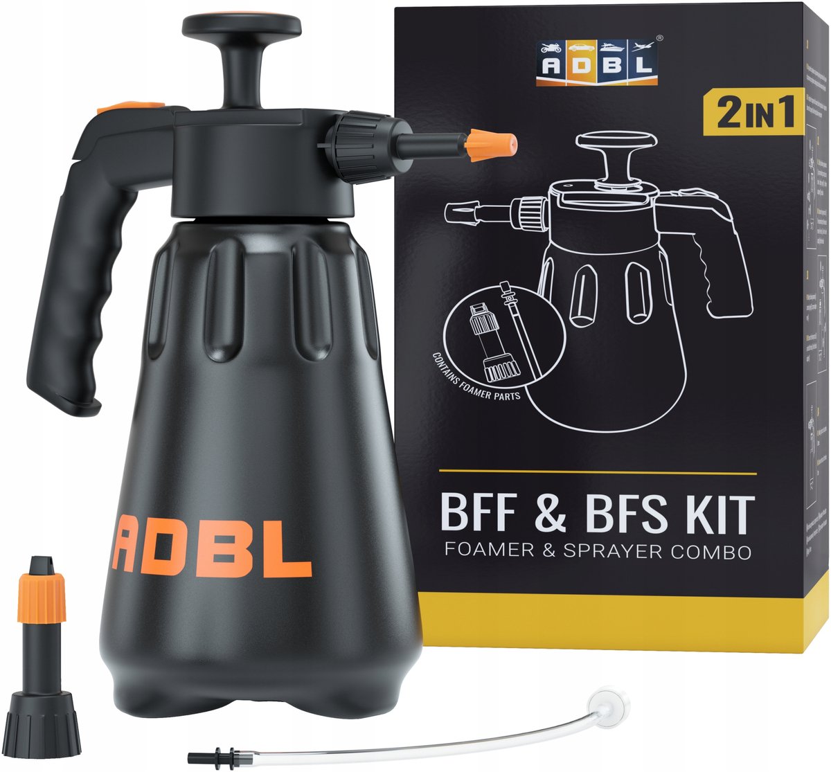 ADBL BFF BFS Kit 2L: Schuimspuit & Drukspuit voor Auto-onderhoud