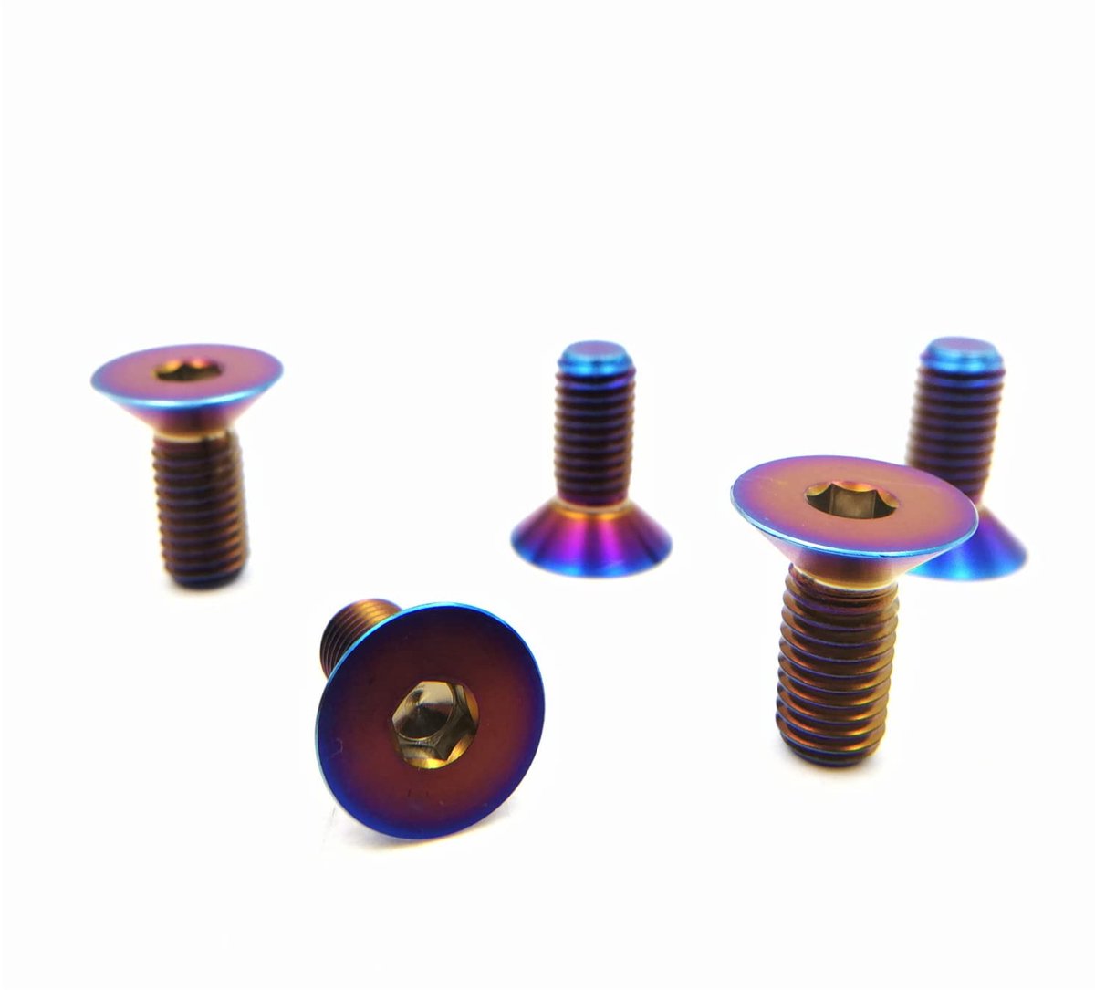 Titanium bouten M6 x 1 x 20mm - GR5 titanium - verzonken kop - geschikt voor fietsen - ShopVlot