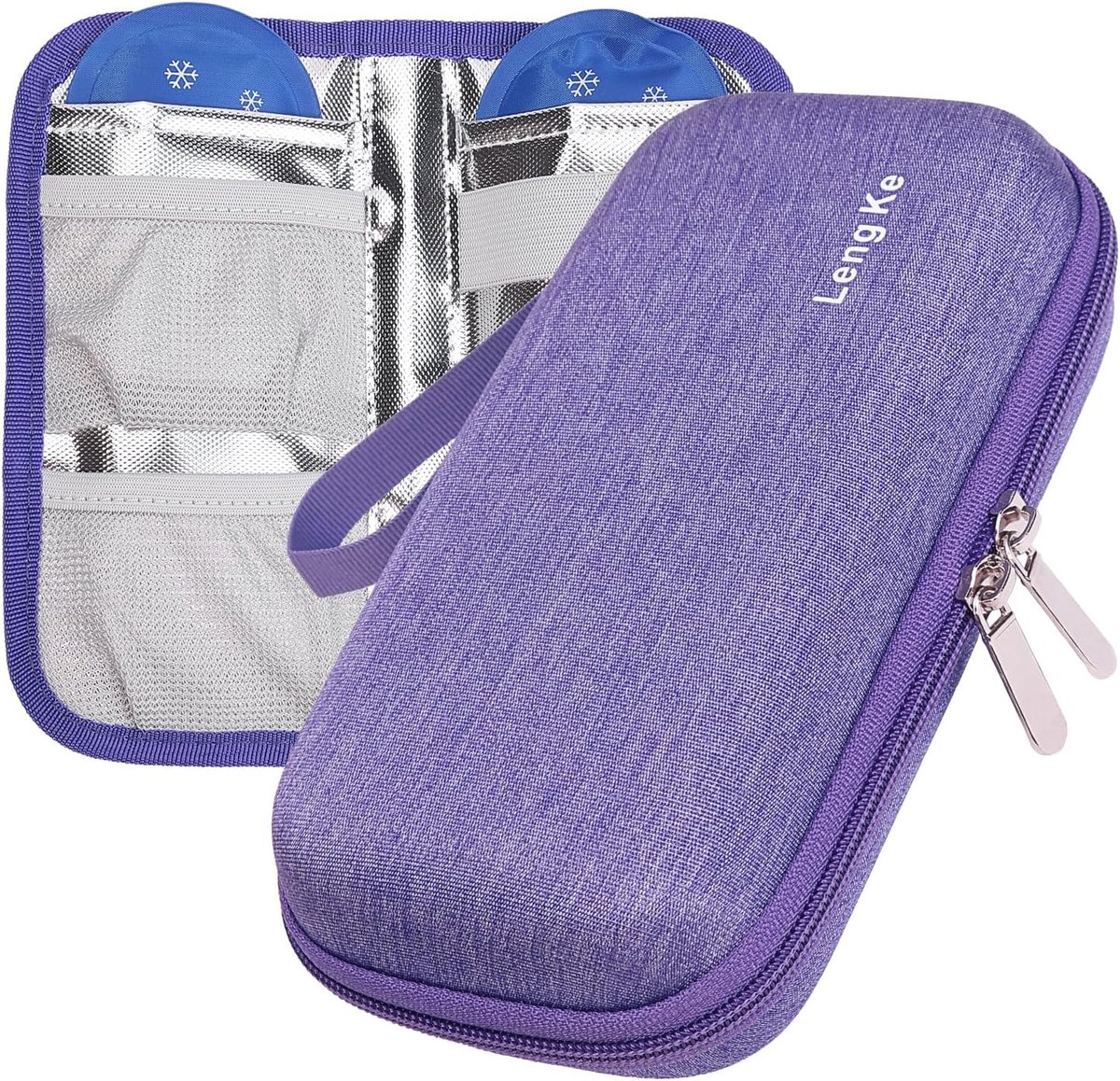 Insulin Cooler Case for Medicine Carrying On, with 2 Gel Ice Pack Travel Pack Keep Cooling Portable Diabetic Bag - ShopVlot