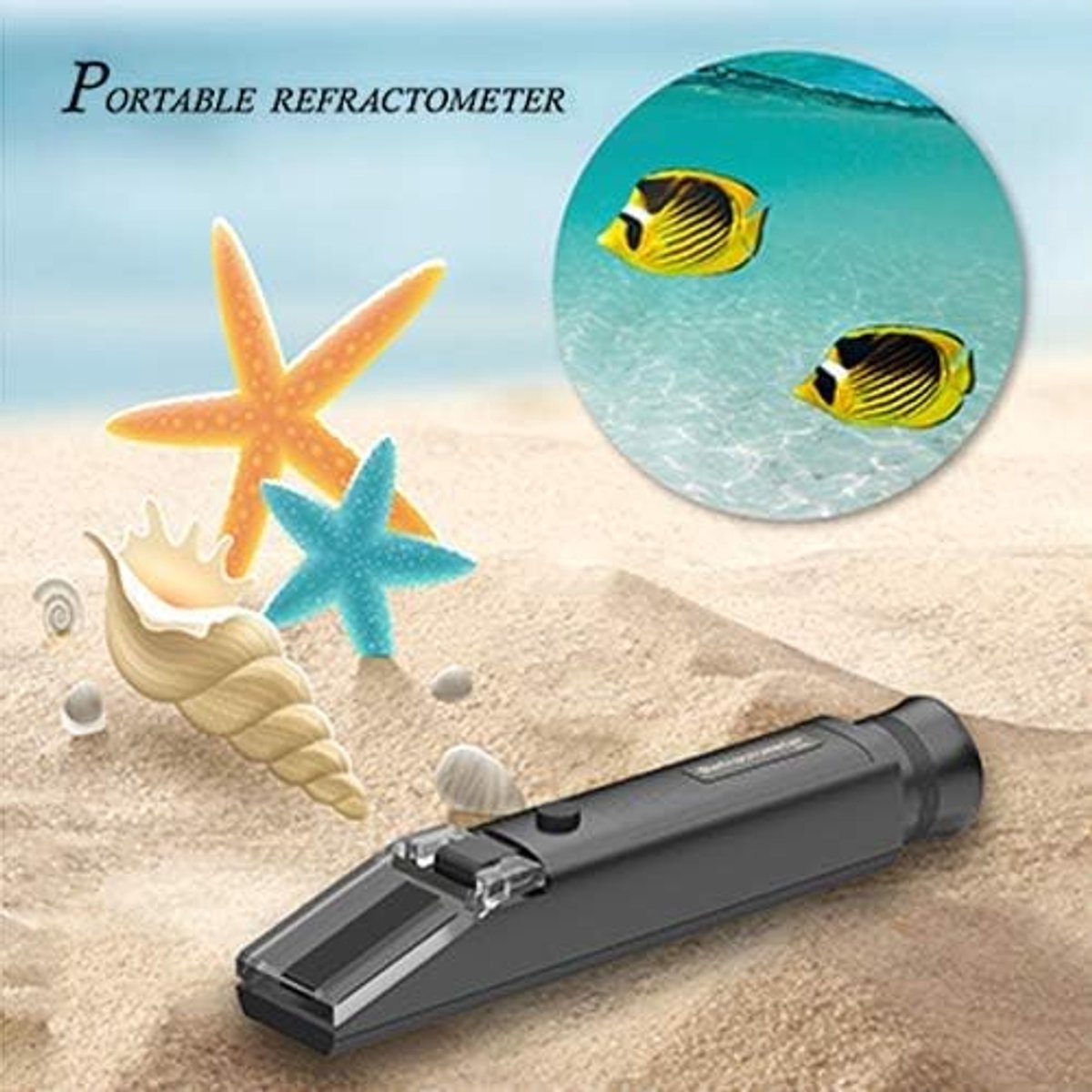Refractometer hand refractometer - aquariumdichtheid - zoutwater saliniteit - nauwkeurige metingen - ShopVlot