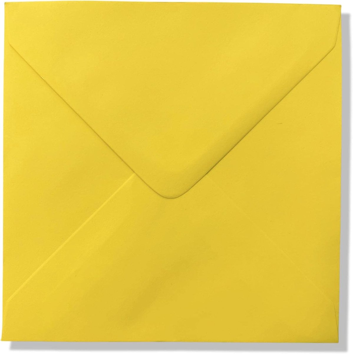 Vierkante luxe enveloppen 14 x 14 cm - Geel - 110 GSM - Perfect voor uitnodigingen - ShopVlot