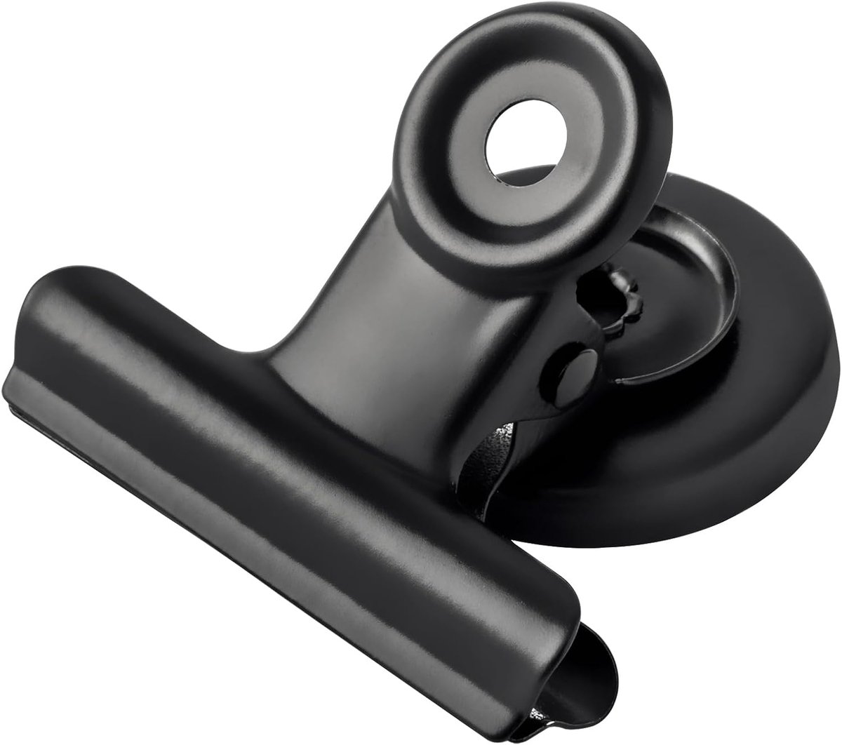 Magnetische koelkastclips 12 stuks - 50mm - zwart - ideaal voor het organiseren van notities - ShopVlot