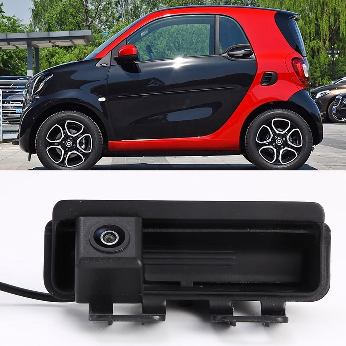 Achteruitrijcamera - HD beeldkwaliteit - Nachtzicht en anti-glare - Verbeter zichtbaarheid voor Mercedes Smart Fortwo - ShopVlot