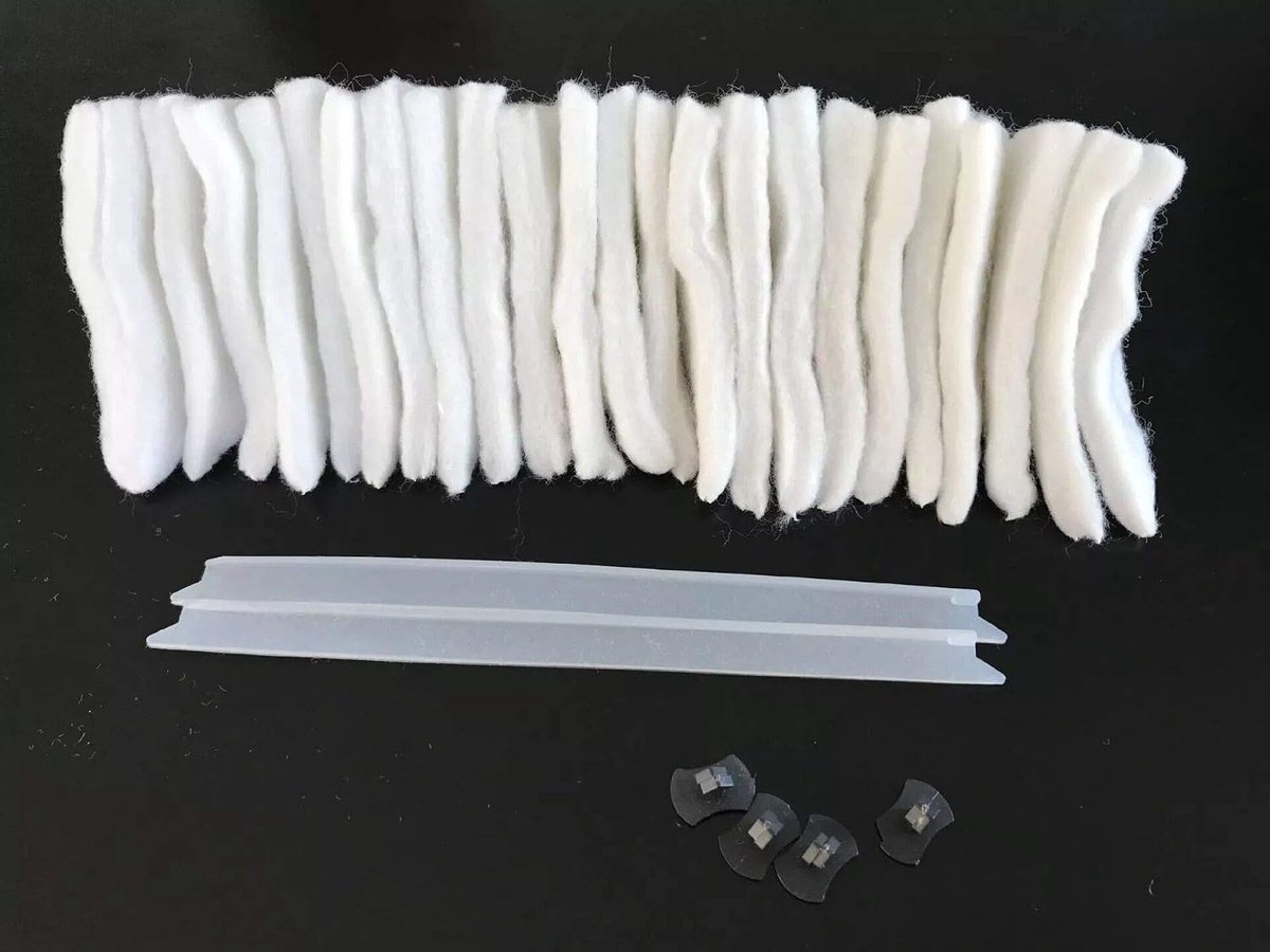 Katoenen pads vervangset voor magnetische glazenreiniger - 24 stuks - inclusief bevestigingsclips - ShopVlot