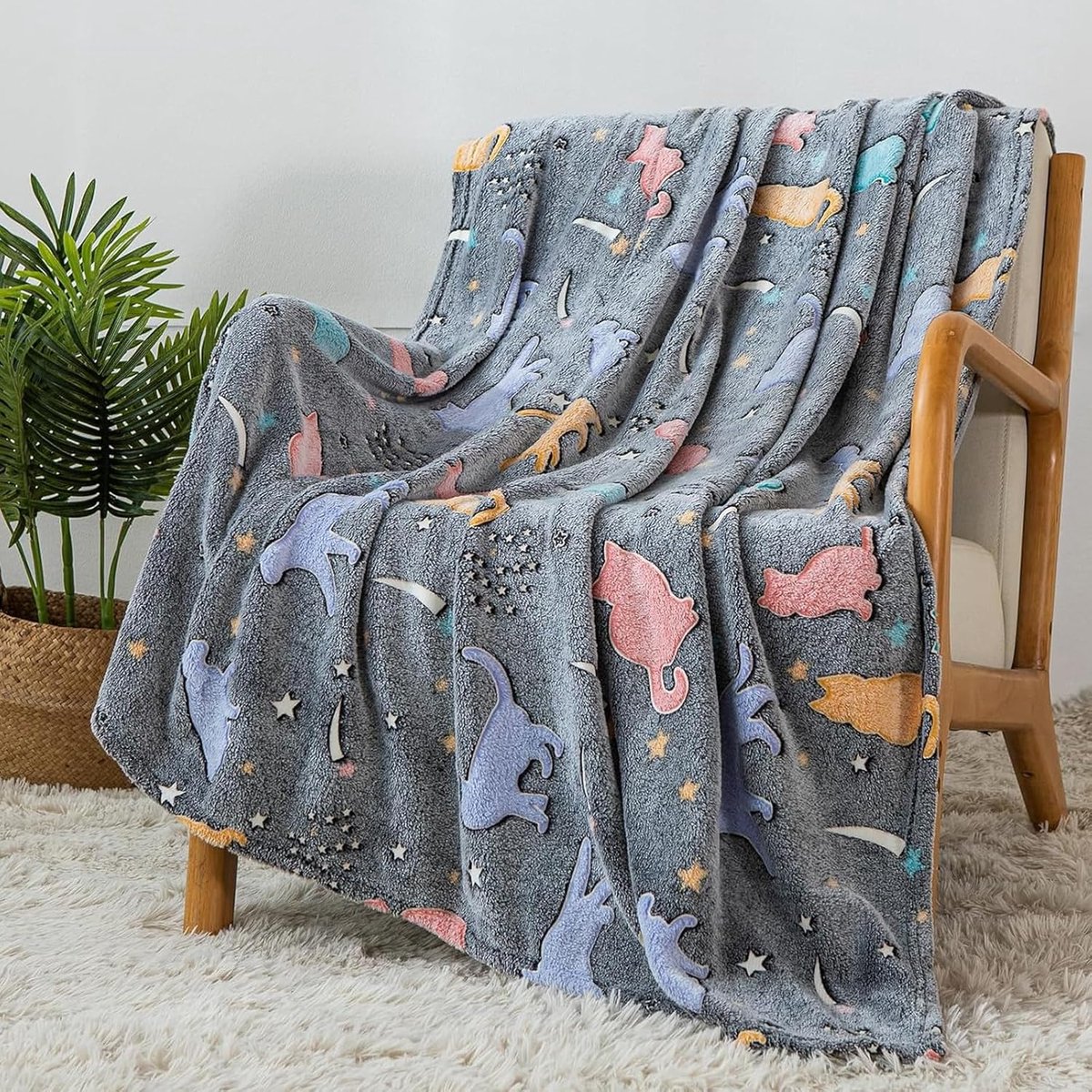 Cuddly Blanket Kinderen 150x200 cm - Fluffy Fleece - Luminous Design - Licht op in het Donker - ShopVlot