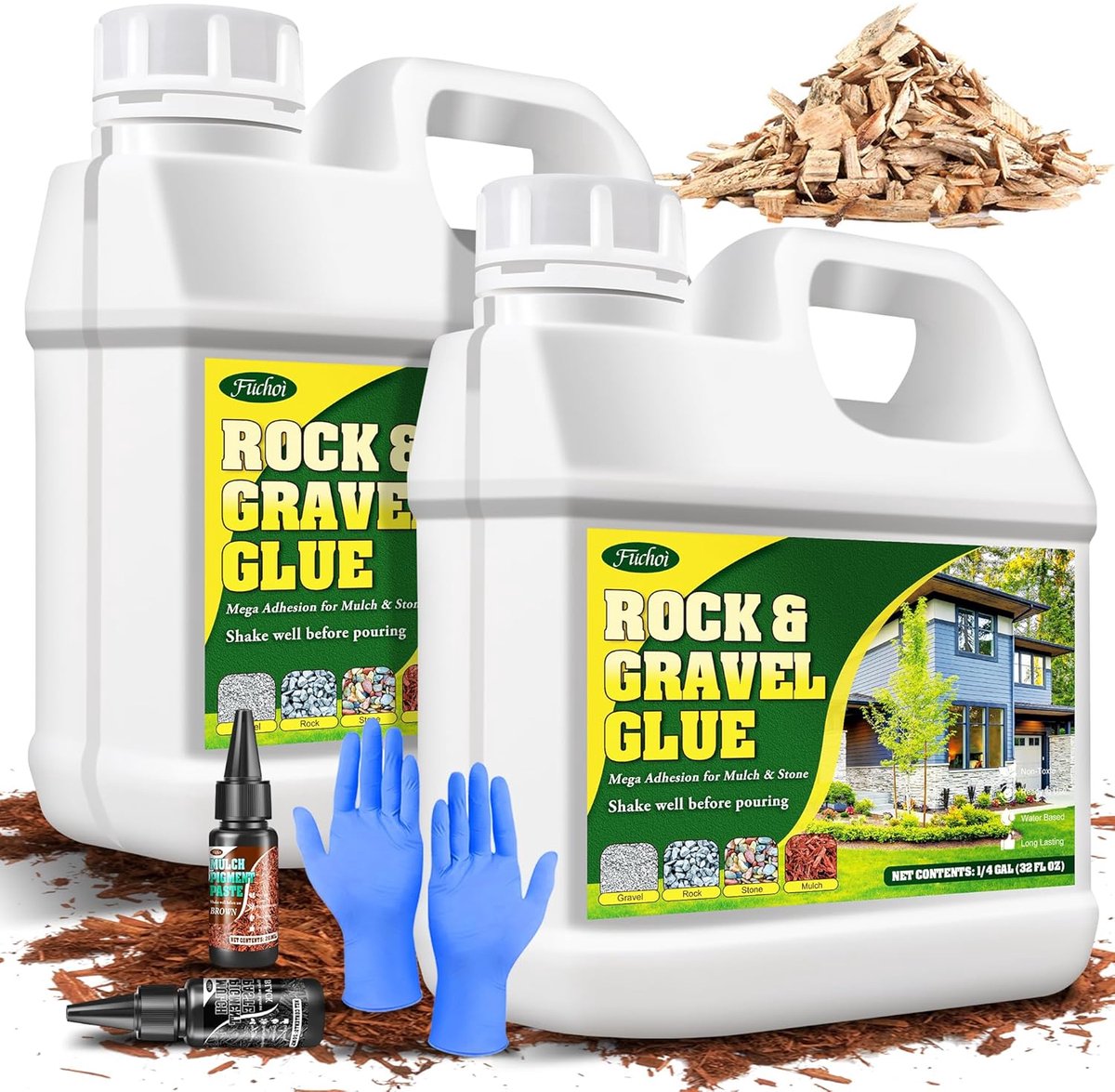 Mulchlijm 2 L - Kleurvast - Waterdicht - Stabiliseert grind en mulch - ShopVlot