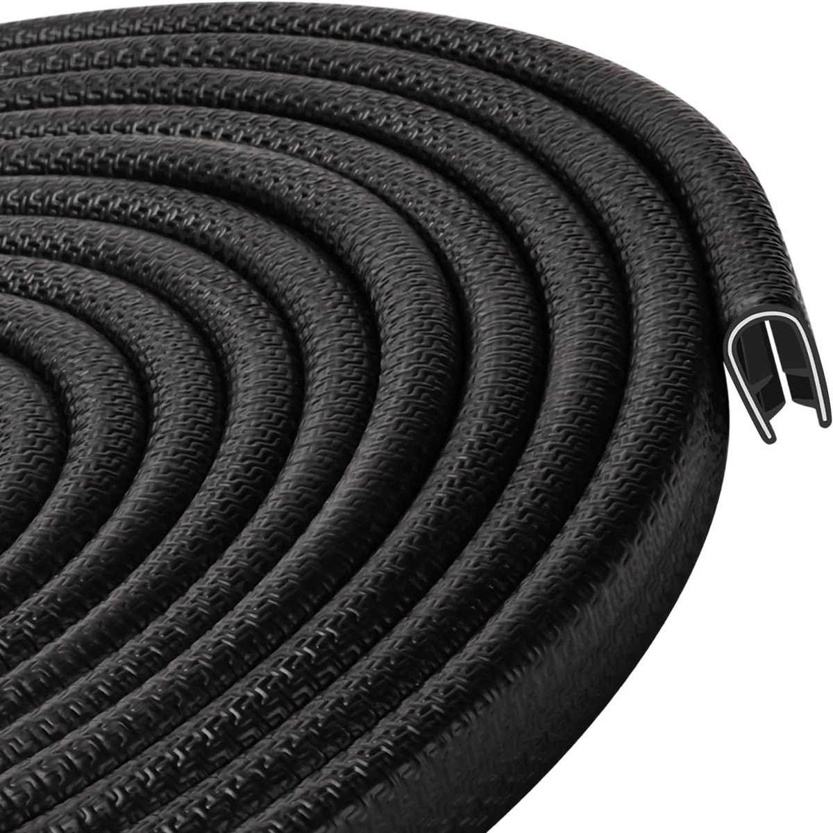 Randbeschermer metaal 3-4mm - flexibele rubber - geen lijm nodig - ideaal voor autodeuren - ShopVlot