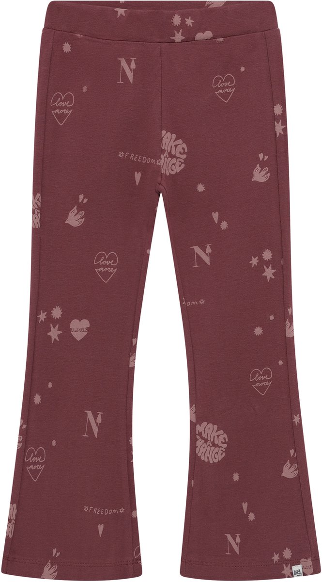 Noppies Legging flared all over print - Crushed Berry - Maat 122