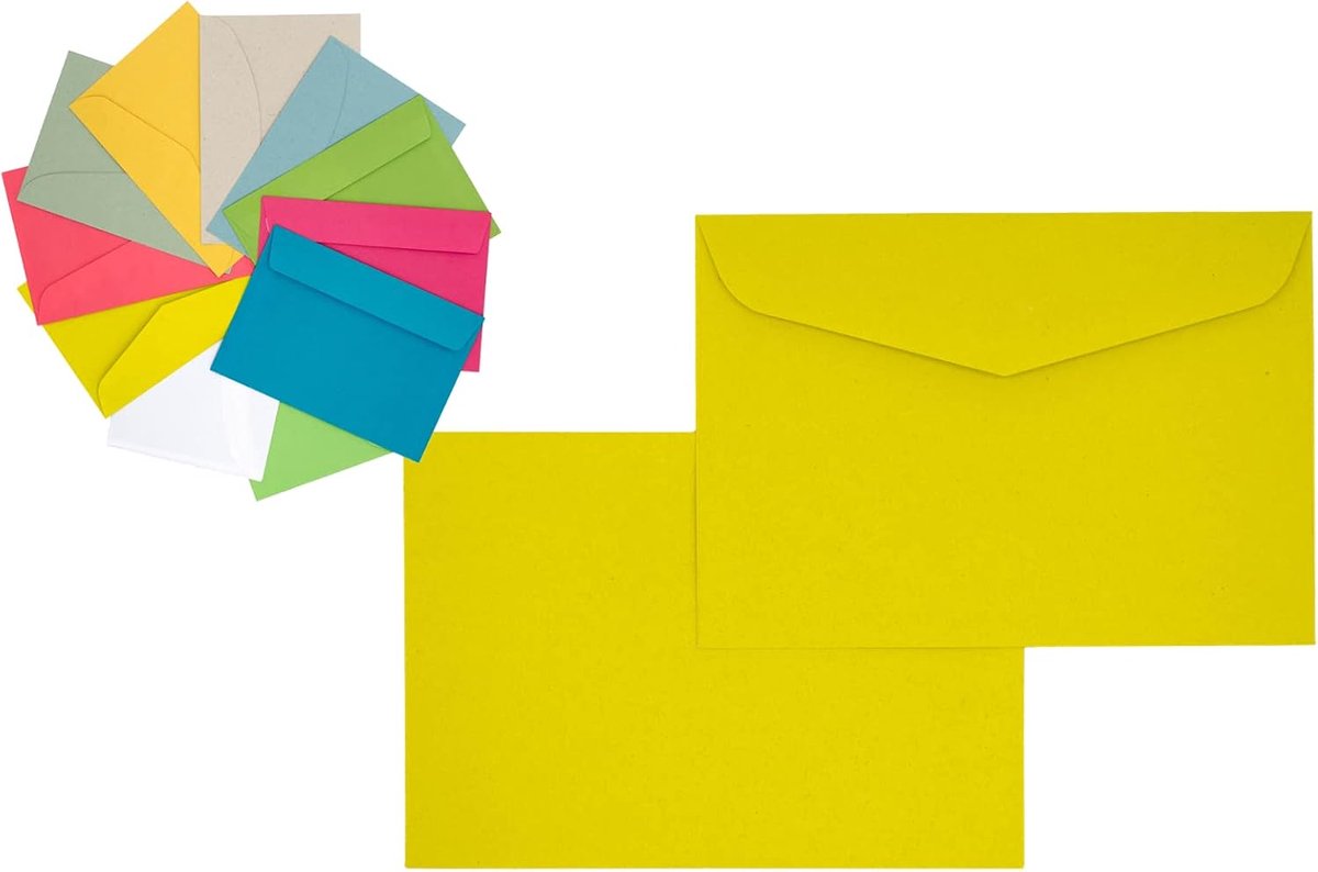 Enveloppen DIN C6 - 50 stuks - gerecycled papier - zonder venster - ideaal voor A6 kaarten - ShopVlot