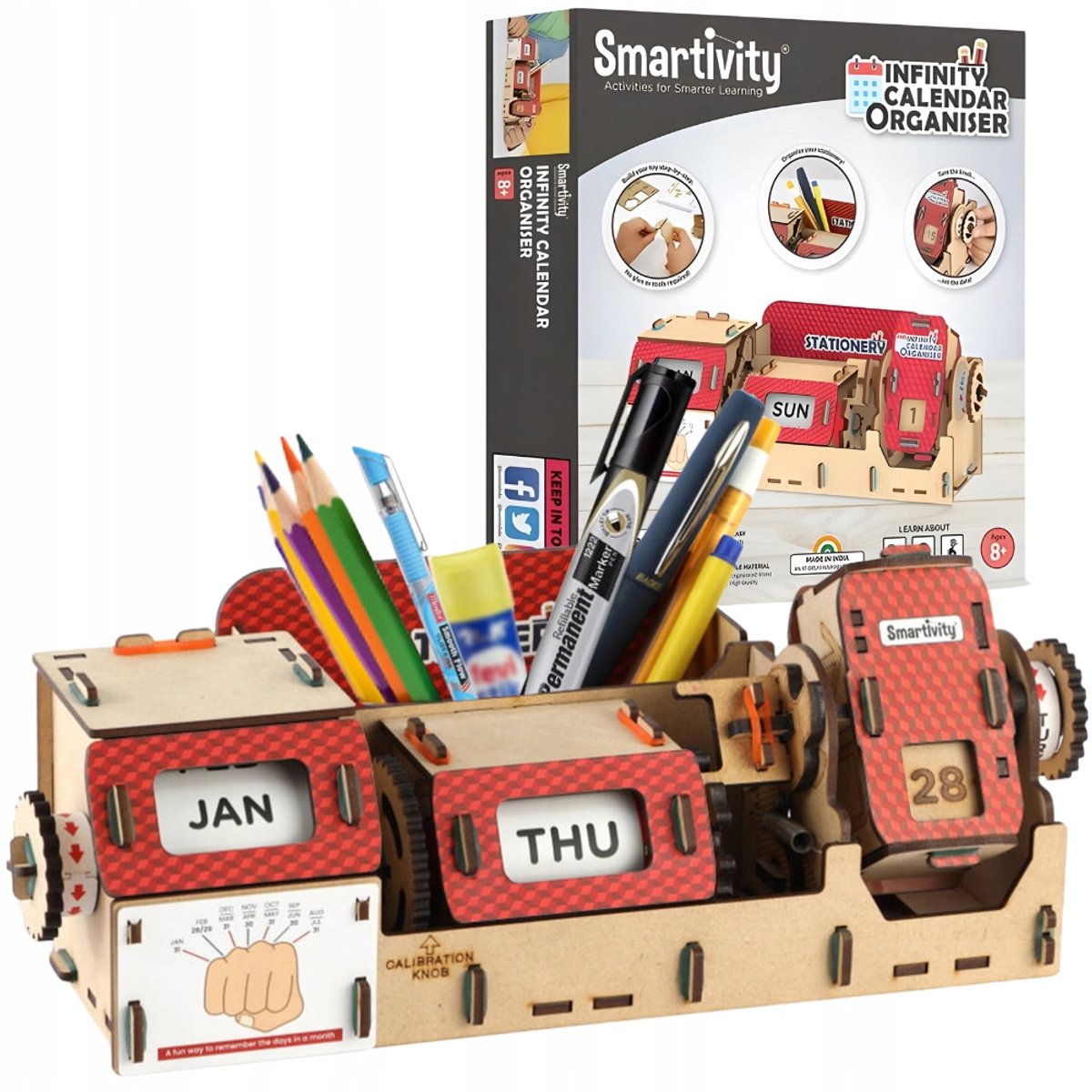 Merkloos Houten 3D Puzzel - Kalender