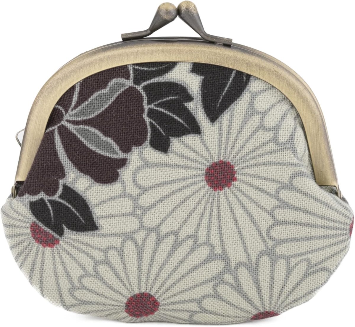 Kiss-lock Makeup Bag Small - Retro Bloemen - Handgemaakt in Japan - Perfect voor onderweg - ShopVlot