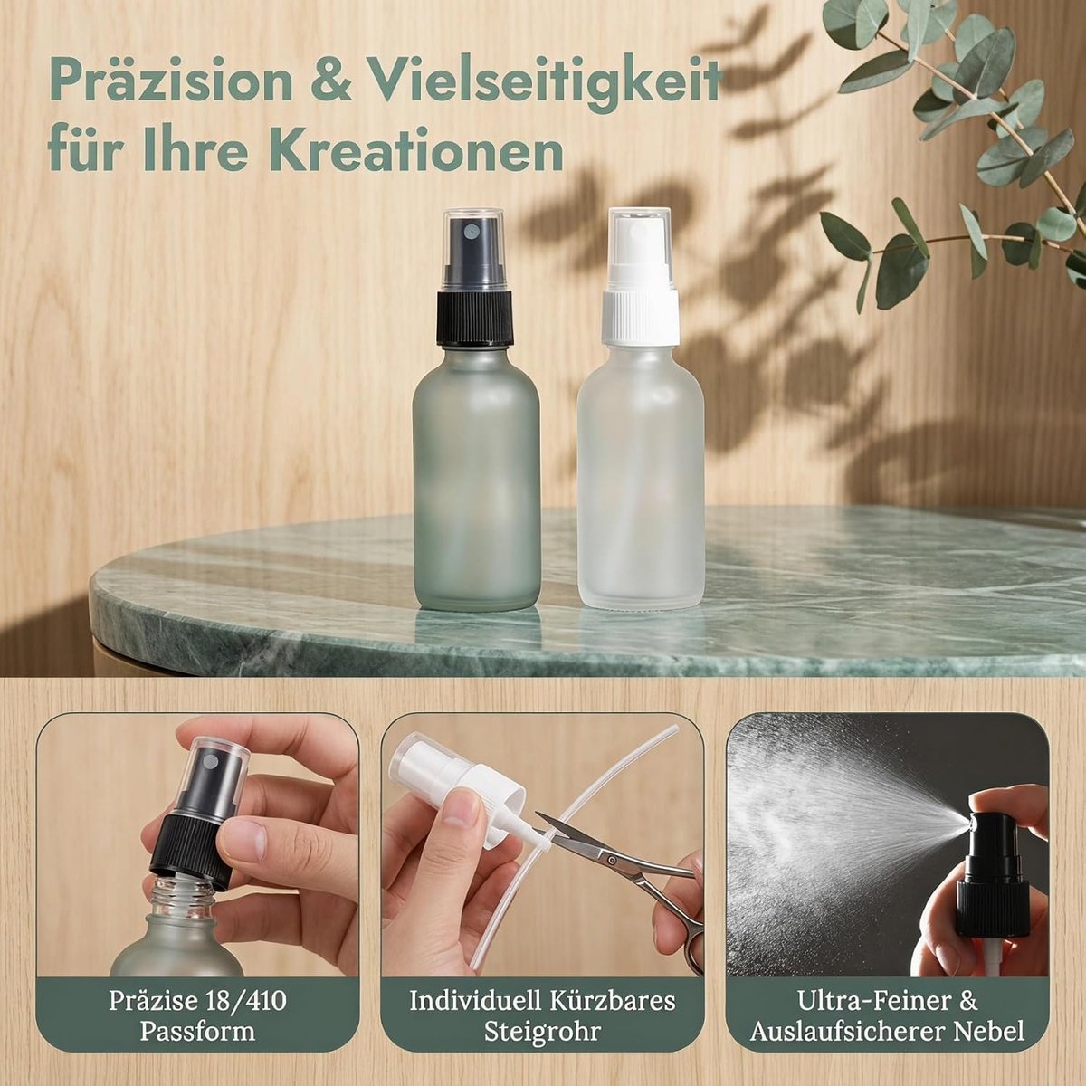 Sprayflessen spuitmonden 20 stuks - vervangbare plastic - fijne nevel - ideaal voor diverse flessen - ShopVlot