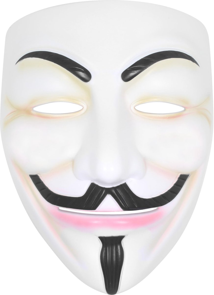 Hacker Mask V voor Vendetta - Wit - Cosplay - Perfect voor Halloweenfeest - ShopVlot