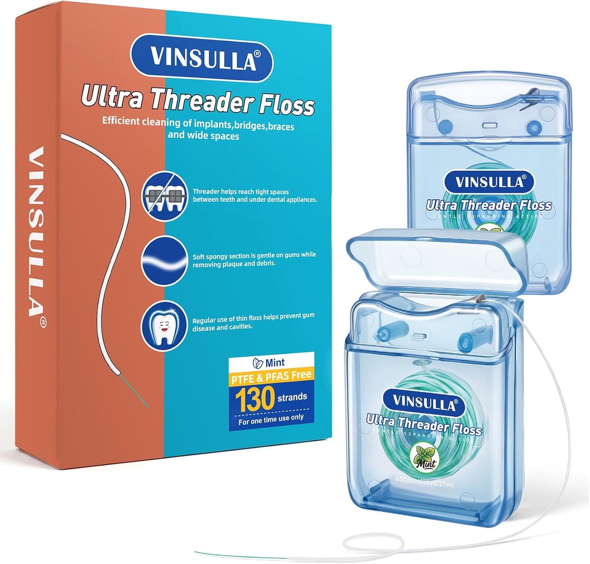 Tandheelkundige draaddraad 65 stuks - met wascoating - voor implantaten en beugels - handige 2-in-1 oplossing - ShopVlot