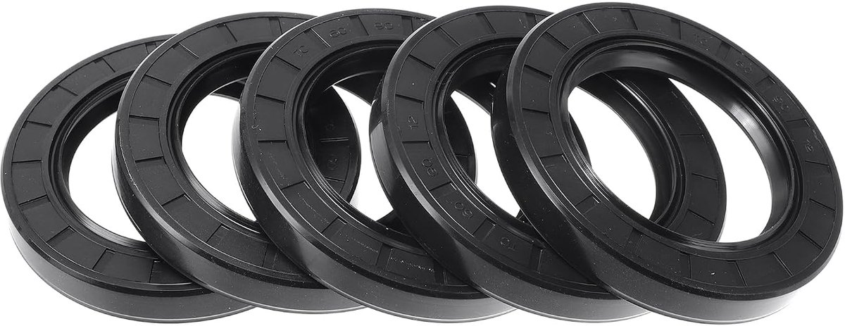 Olieafdichting TC dubbele lip met stalen veer afdichtring voor roterende as 60 x 90 x 12 mm nitril met hoge druk zwart rubber 5 stuks