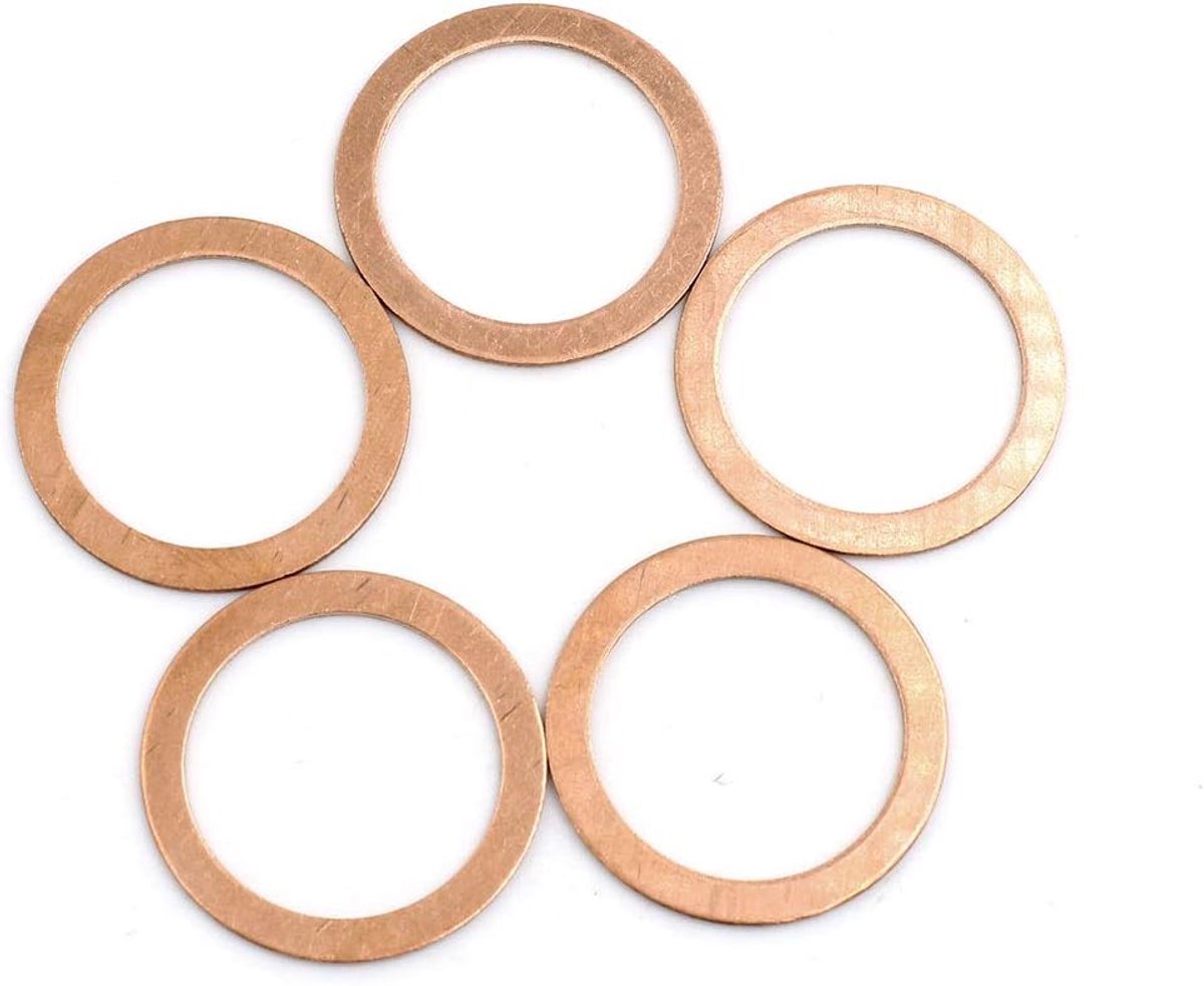 Map 5 stuks 27 mm binnendiameter afdichting koperen verbindingsringen ringen