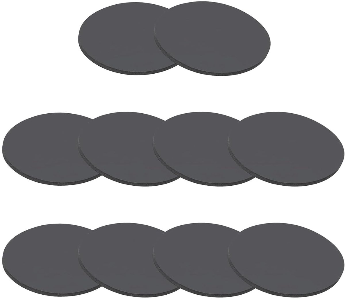 Rubber massieve schijven ringen, 10 stuks 20 mm OD x 1 mm dikke rubberen ronde pakking pad bussen spacer ring voor doe-het-zelf pakking ambacht, zwart