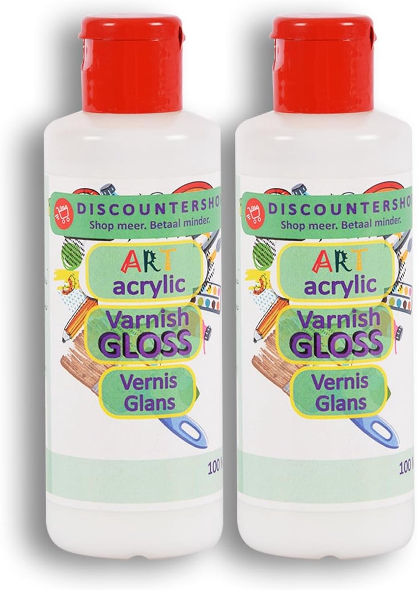 Glansvernis set 2x100ml - Transparant - Hoogglanzend - Voor een stralend resultaat! - SnelShoppen