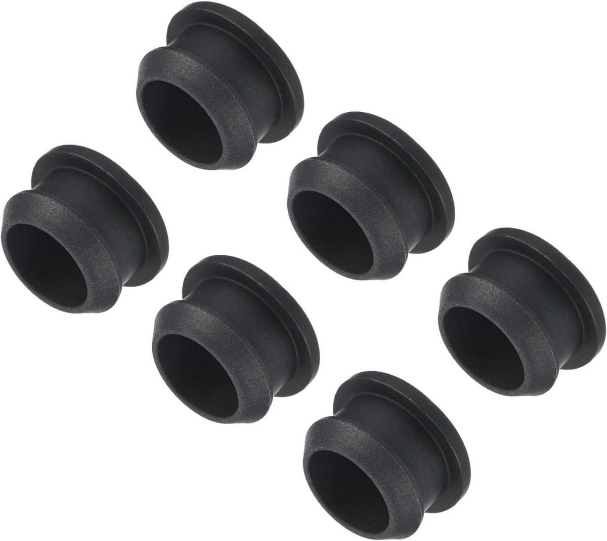 Rubberen stoppen voor gaten, 6 stuks insteekdoppen, afdekdoppen, siliconen stoppen voor keukengaten, waterdichte afdichtingsdoppen, diameter 18 mm, zwart