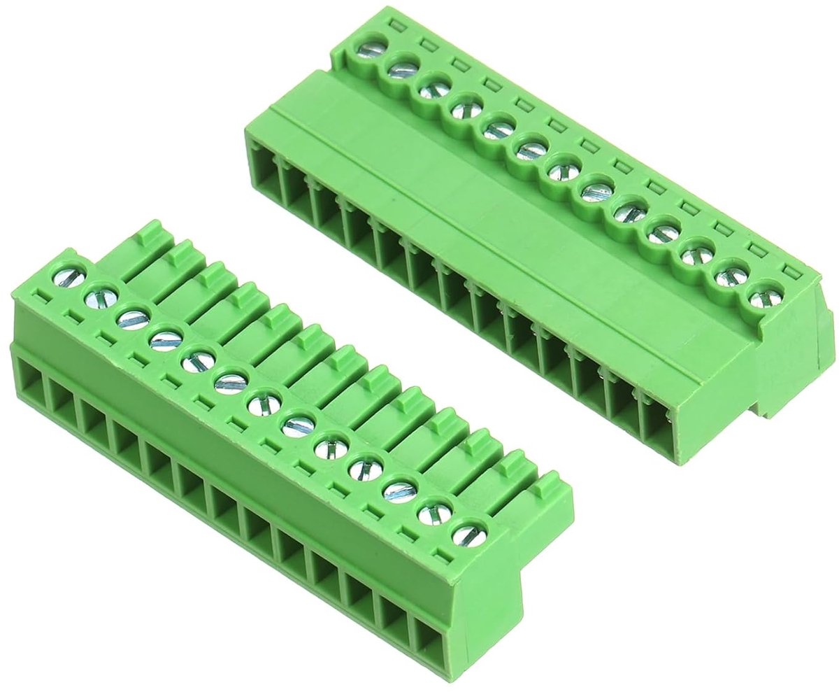 1 set 13-polige PCB-klemlijst, 3,5 mm helling, printplaat-klemblokken, 300 V, 8 A, stekker- en stopcontactenkits