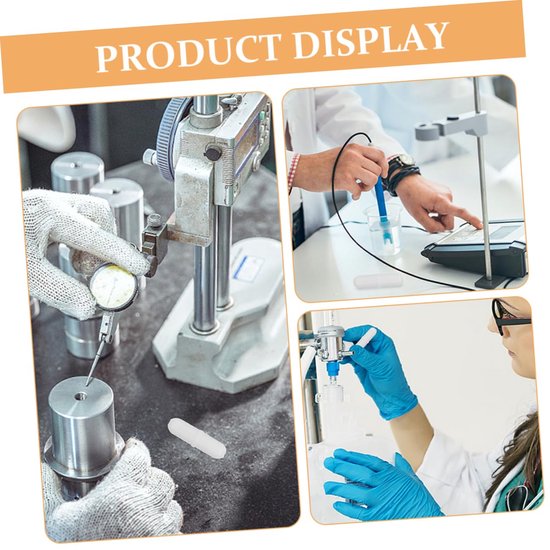 Magnetische Roerstaaf - Mengstaafjes Set - Laboratorium Onderzoek - PTFE Materiaal - 5 Stuks - Wit — afbeelding 4
