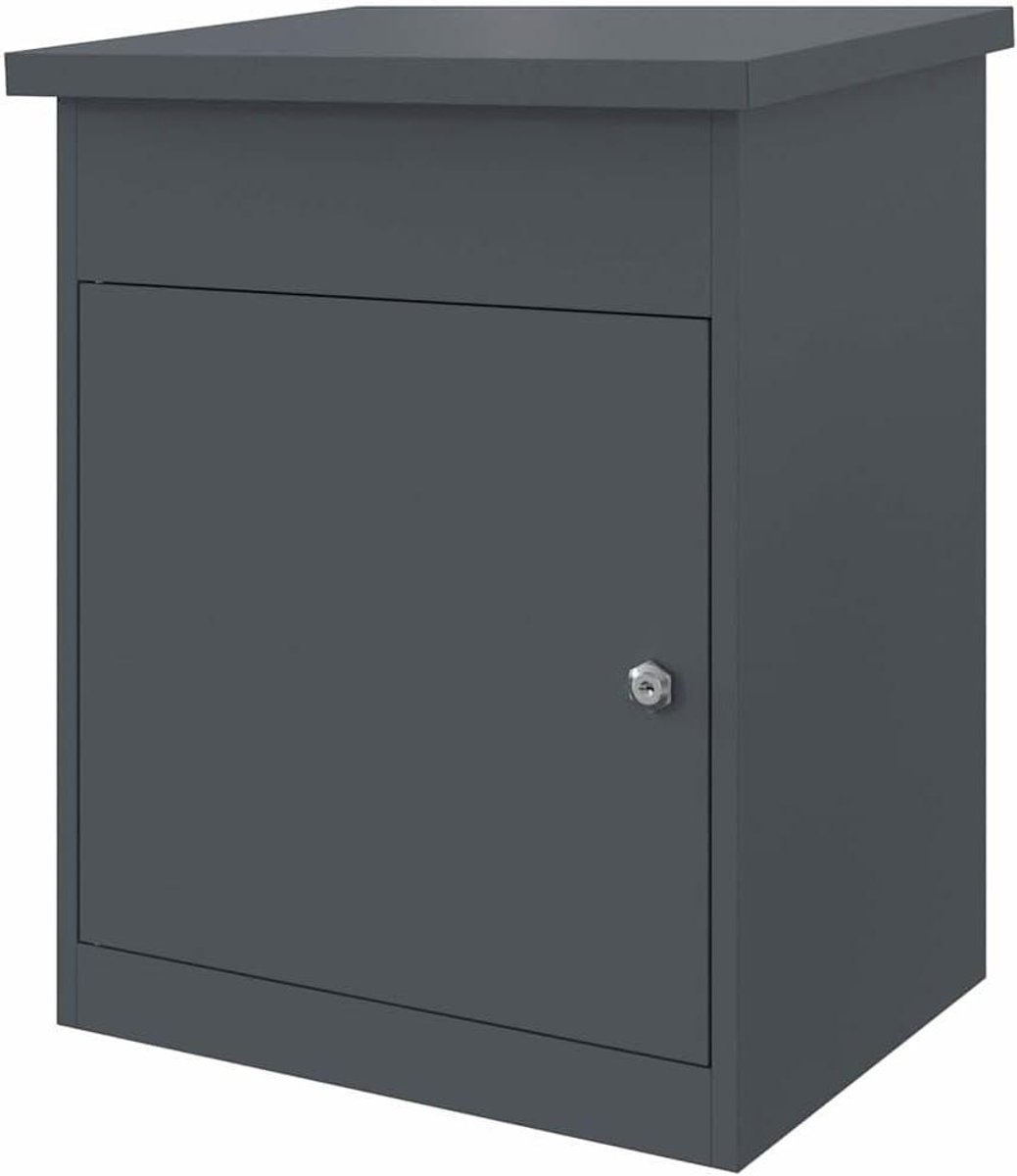 Pakketbox Buiten - Brievenbus Pakketten - Veilig Opslag - Waterdicht Staal - 47.5 x 38 x 59 cm - Antraciet