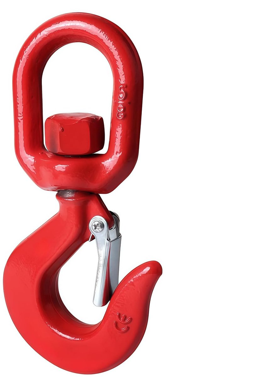 Draaibare lasthaak met draaibaar oog, lasthaak met veerbeveiligingsklep voor de hefindustrie, bosbouwkettingen en verzending (5T)