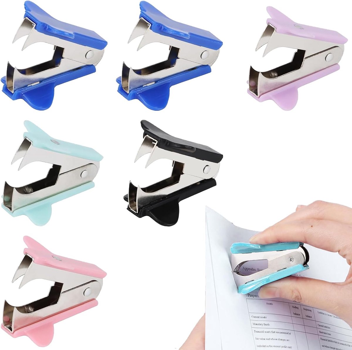 6 stuks nietjes, nietjesverwijderaar, nietjesverwijderaar, nietjesverwijderaar, nietjesverwijderaar - ShopVlot