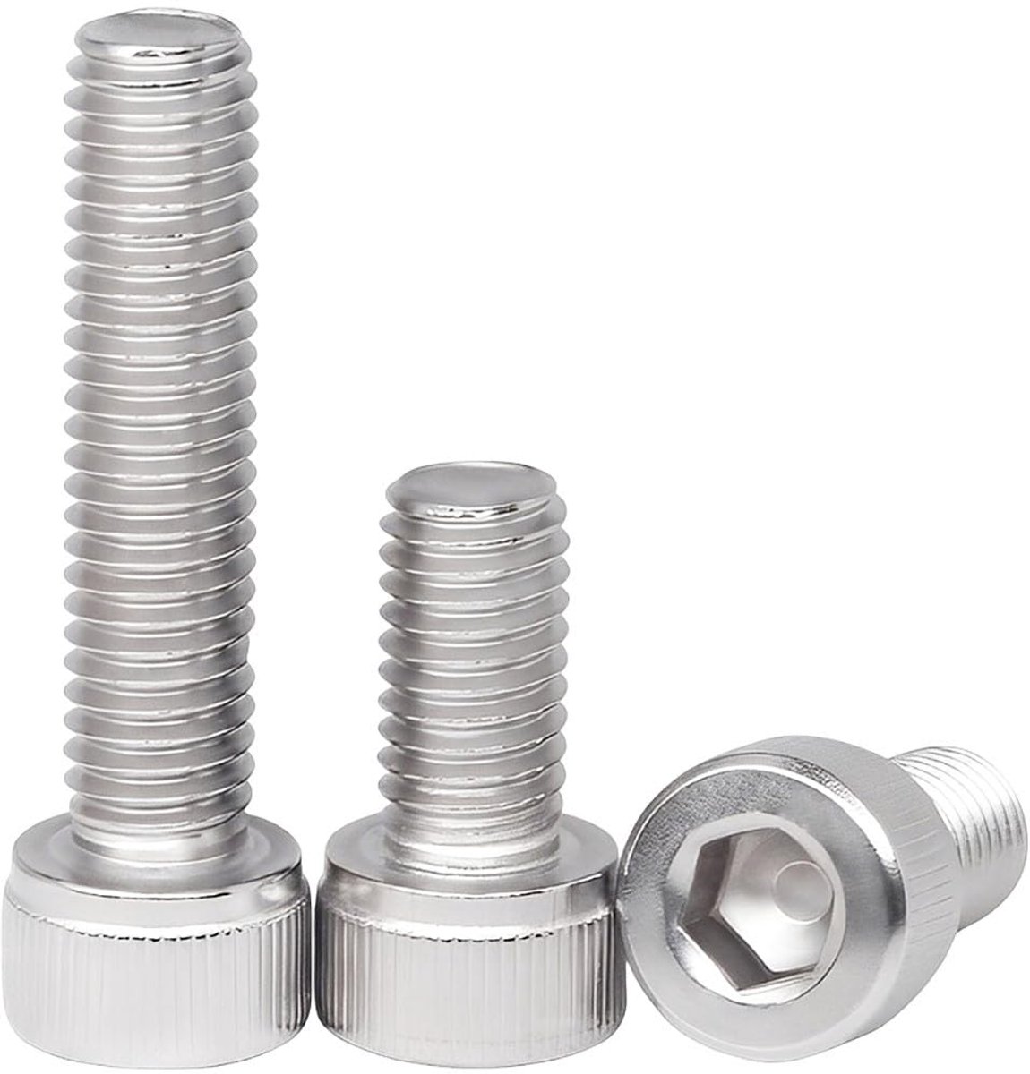 Cilinderschroeven M6 x 20 mm - roestvrij staal A2 V2A - volledige schroefdraad - ideaal voor machines - ShopVlot