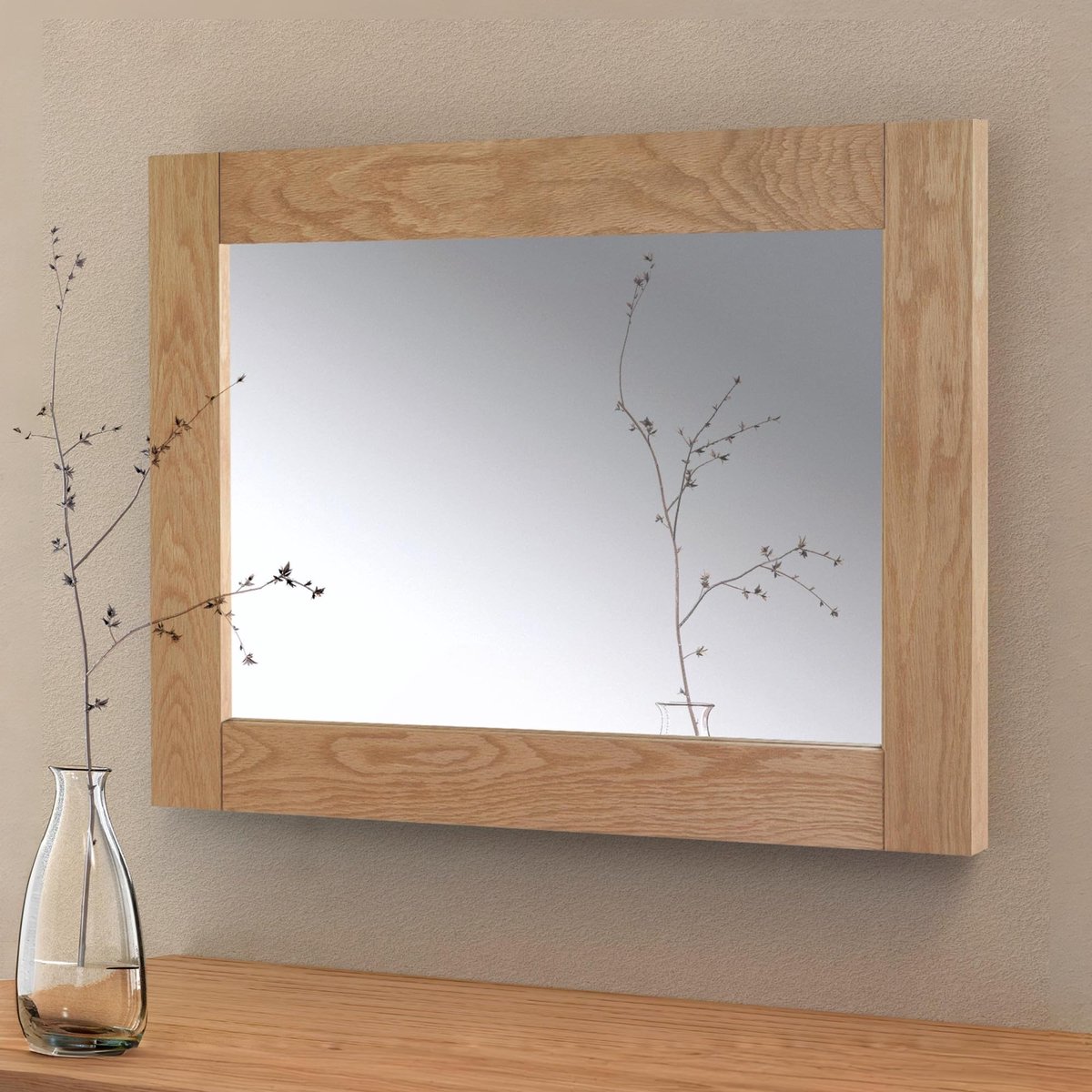 wandspiegel eiken - Julian Bowen Marlborough - tijdloos design - perfecte aanvulling voor elke ruimte - ShopVlot