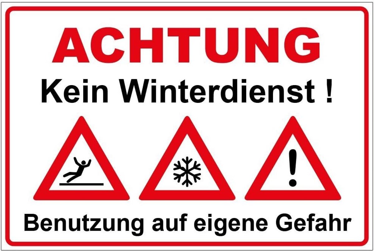 Informatiebord winterservice 300x200mm - PVC hard foam - Weerbestendig - Geschikt voor buitengebruik - ShopVlot