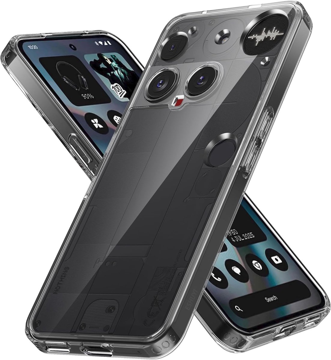 Mobiel toont Ultra Dunne Hybrid Case - Transparante PC achterkant - Zachte TPU bumper - Militaire bescherming - ShopVlot