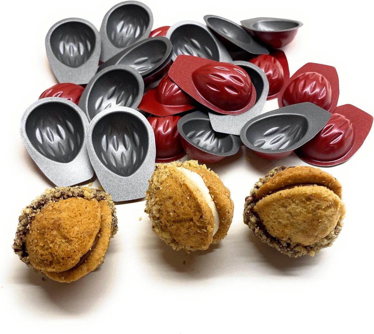 Mini cake pan set van 20 - walnootvorm - anti-aanbak coating - ideaal voor mini cakes - ShopVlot