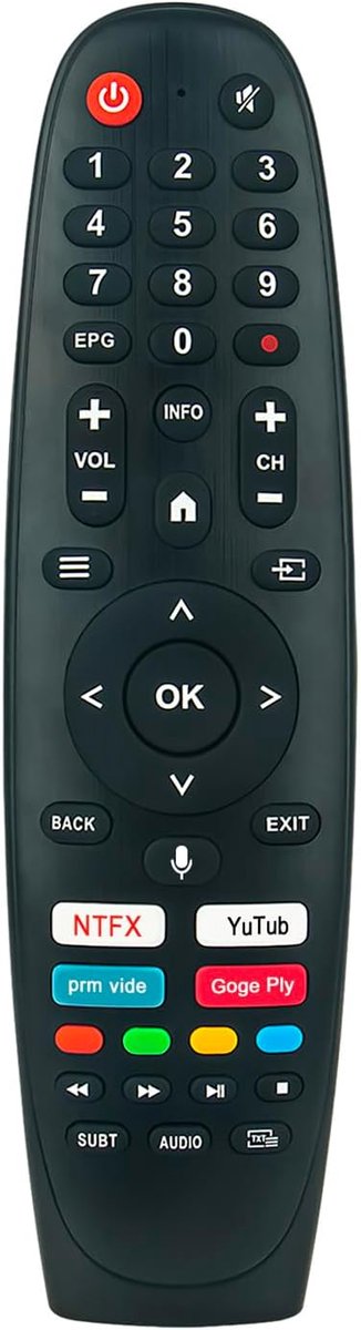 Stem afstandsbediening voor Smart Tech TV 65UA10V3 - universeel - compatibel met diverse modellen - ShopVlot