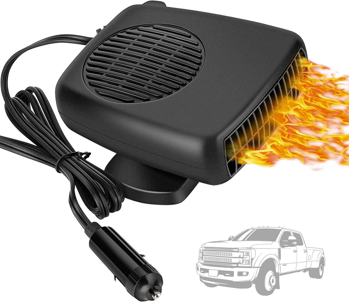 Autoverwarmers - 12 V Car Heater - Anti-fog Windscreen Defroster - Ergonomische Handgreep voor Snel Verwarmen - ShopVlot