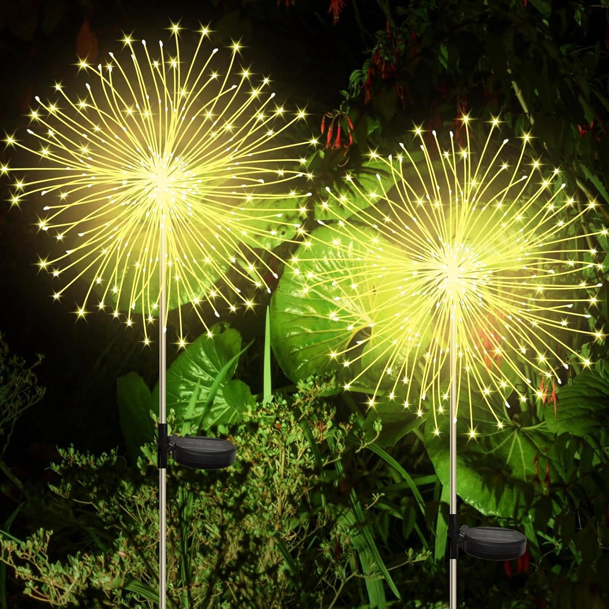 Solar tuinverlichting 120 LED - 2 stuks warm wit - 8 verlichtingsmodi - sfeervolle decoratie voor tuin en balkon - ShopVlot