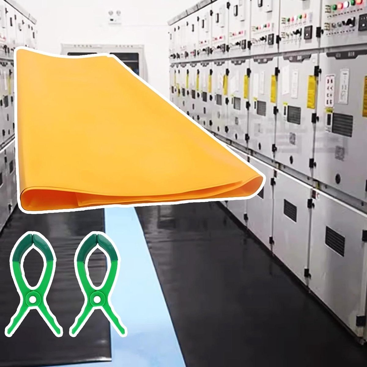 Isolatiedeken Elektrisch - Veiligheidsdeken Schakelaars - Bescherming Schakelborden - Niet-geleidend Materiaal - 100x80cm - Grijs