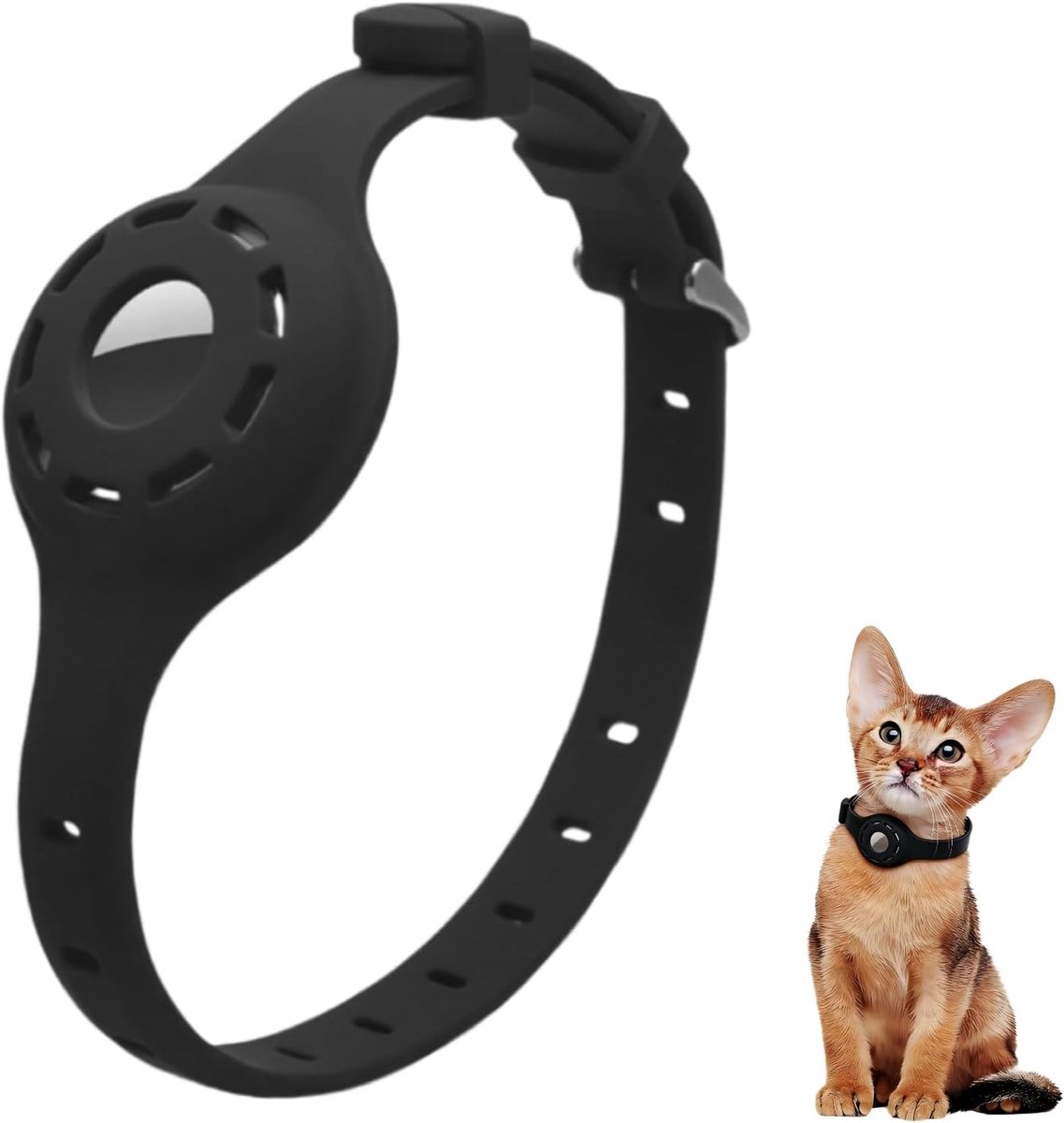 AirTag beschermhoes voor huisdieren - oplichtend in het donker - verstelbare halsband voor katten en kleine honden - ShopVlot