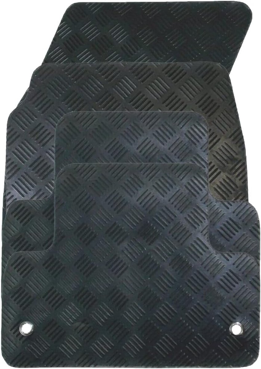Rubber auto vloermatten set - op maat voor Hyundai i10 2013 - duurzaam rubber - waterdicht en antislip - ShopVlot
