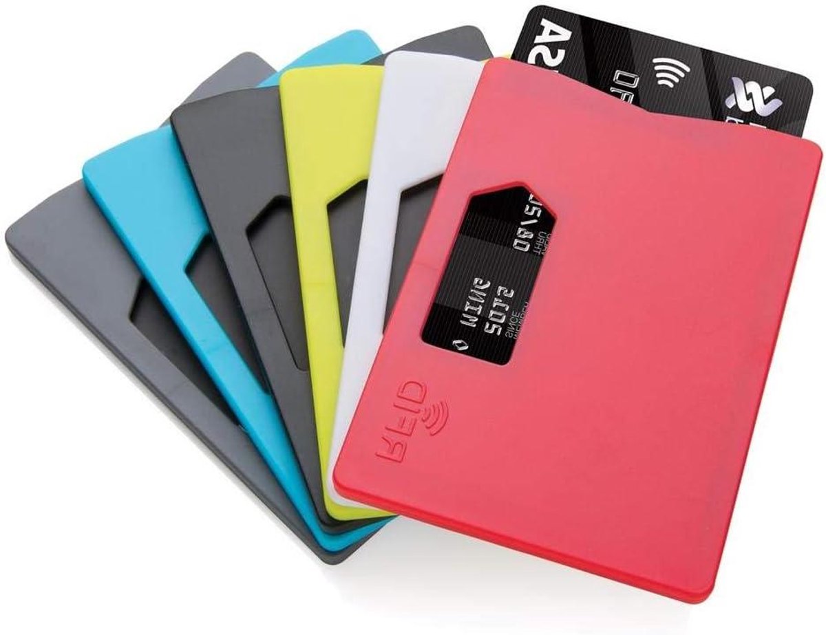 RFID Kaarthouder - Beschermhoes Creditcard - Data Diefstal Voorkomen - TÜV Getest - 62 x 90 x 4 mm - Zwart